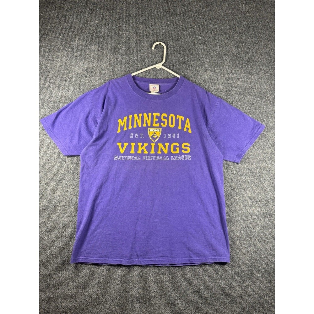 Vintage NFL Classic Grid-Iron Men's Large Minnesota Vikings Graphic T-Shirt Y2K